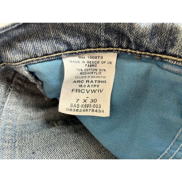 Wrangler Jeans Women's 7 x 30 Blue FR Flame Resistant Style FRCVW1V Work Safety - Picture 11 of 14